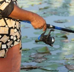 Fishing class at Vellayani Lake